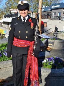 Marielle in her dress uniform
